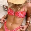 9.0 Swim Cove Pink Floral Bikini Top