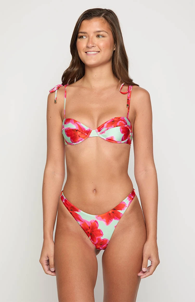 9.0 Swim Bianca Green Floral Bikini Top - Image 3