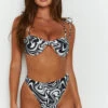 9.0 Swim Jamilla Black Print Bikini Bottoms
