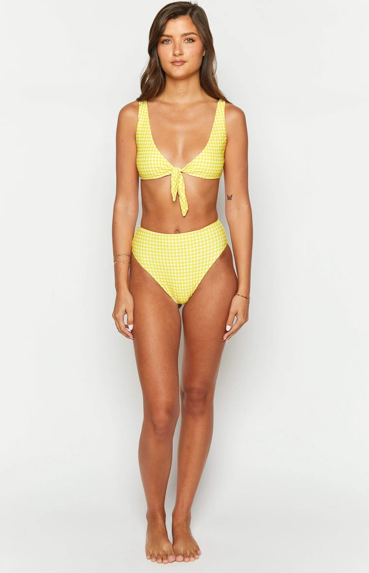 9.0 Swim Yellow Gingham Majorca Bikini Bottoms - Image 2