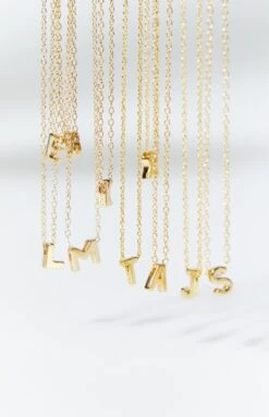 Beginning Boutique 18k Letter Gold Necklace