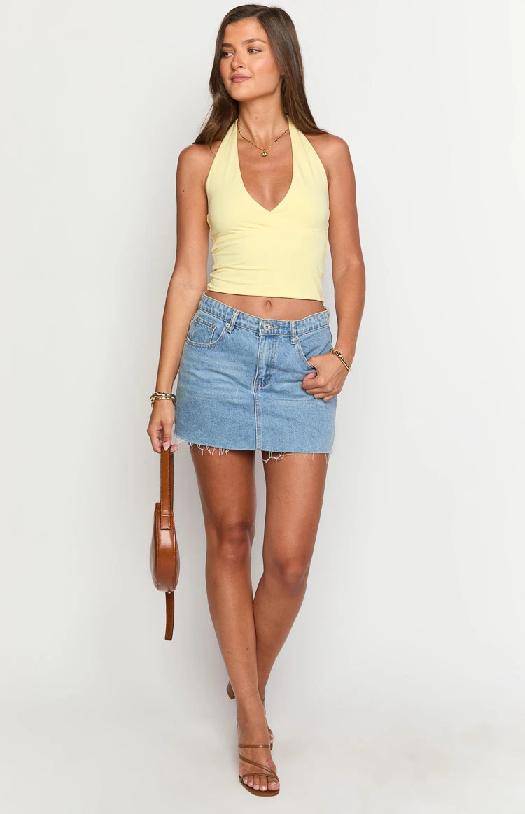 Amora Yellow Crop Top - Image 3