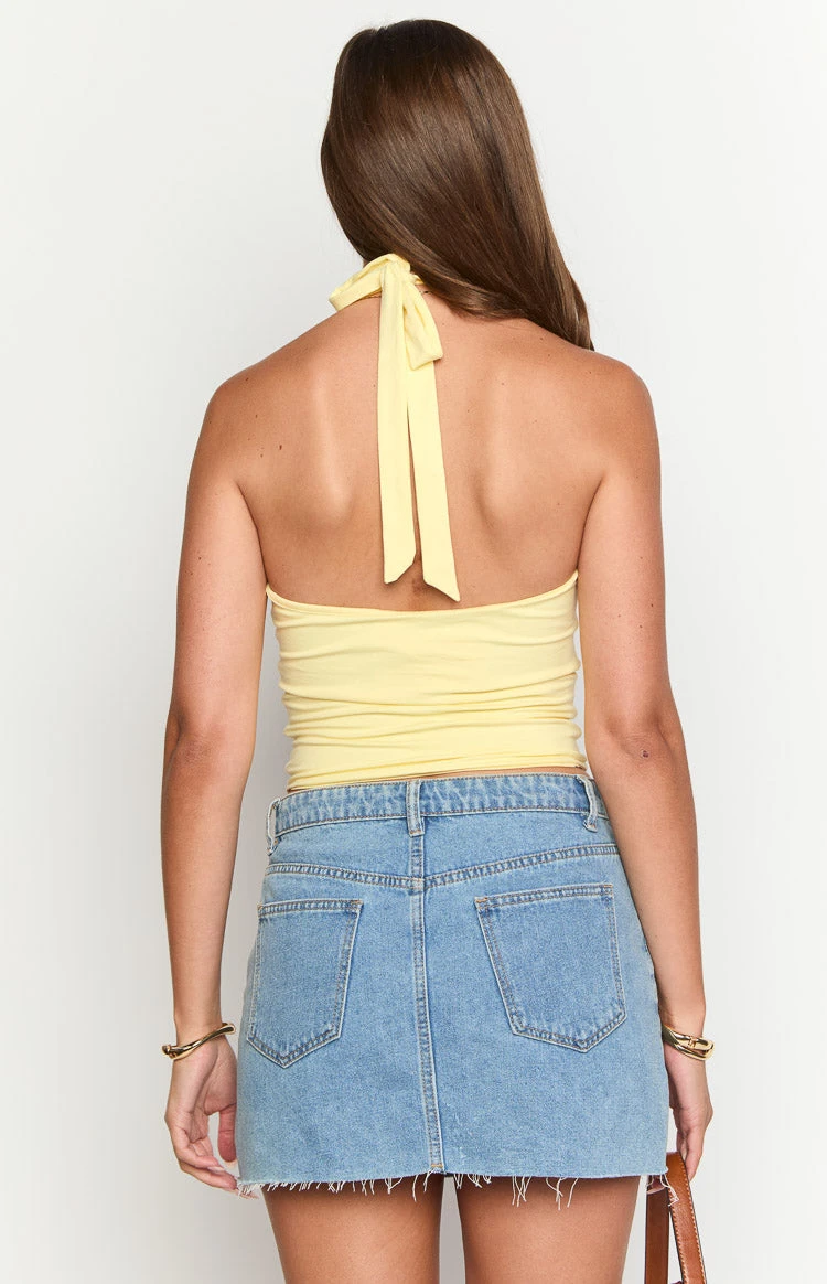Amora Yellow Crop Top - Image 5