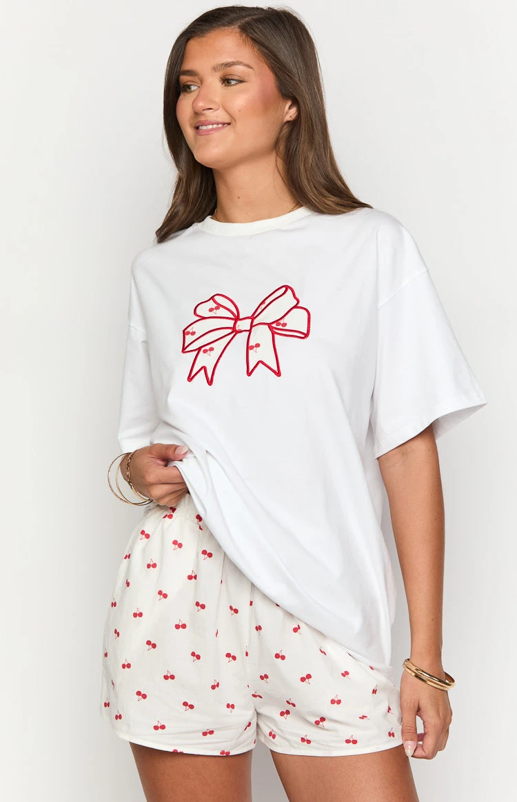 Arnie Bow White Tee - Image 2