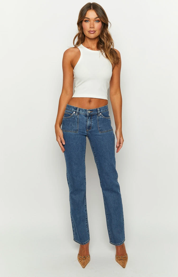 Abrand 99 Low Straight Elena Mid Wash Jeans - Image 2