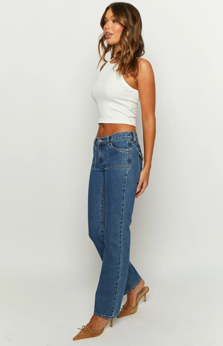 Abrand 99 Low Straight Elena Mid Wash Jeans - Image 4