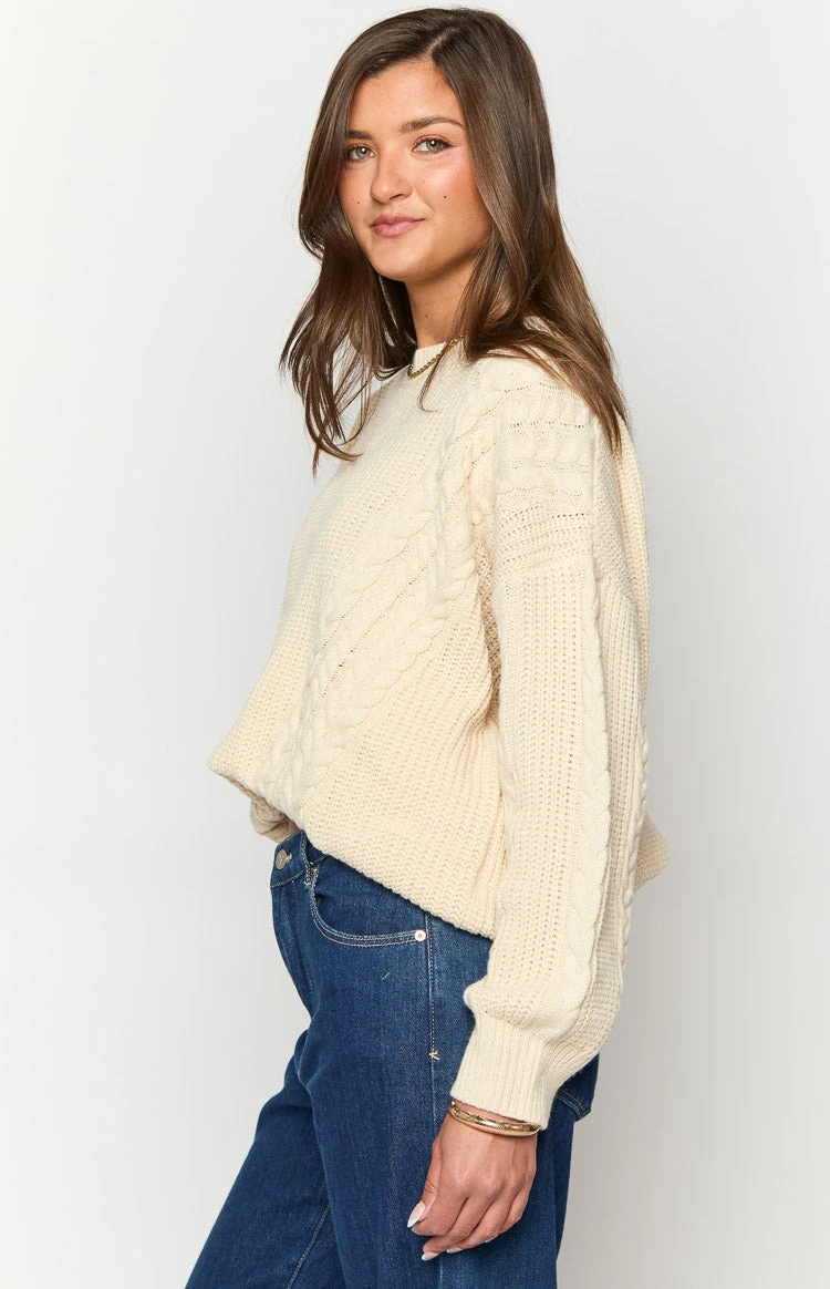 Alex Cream Oversized Sweater - Image 6