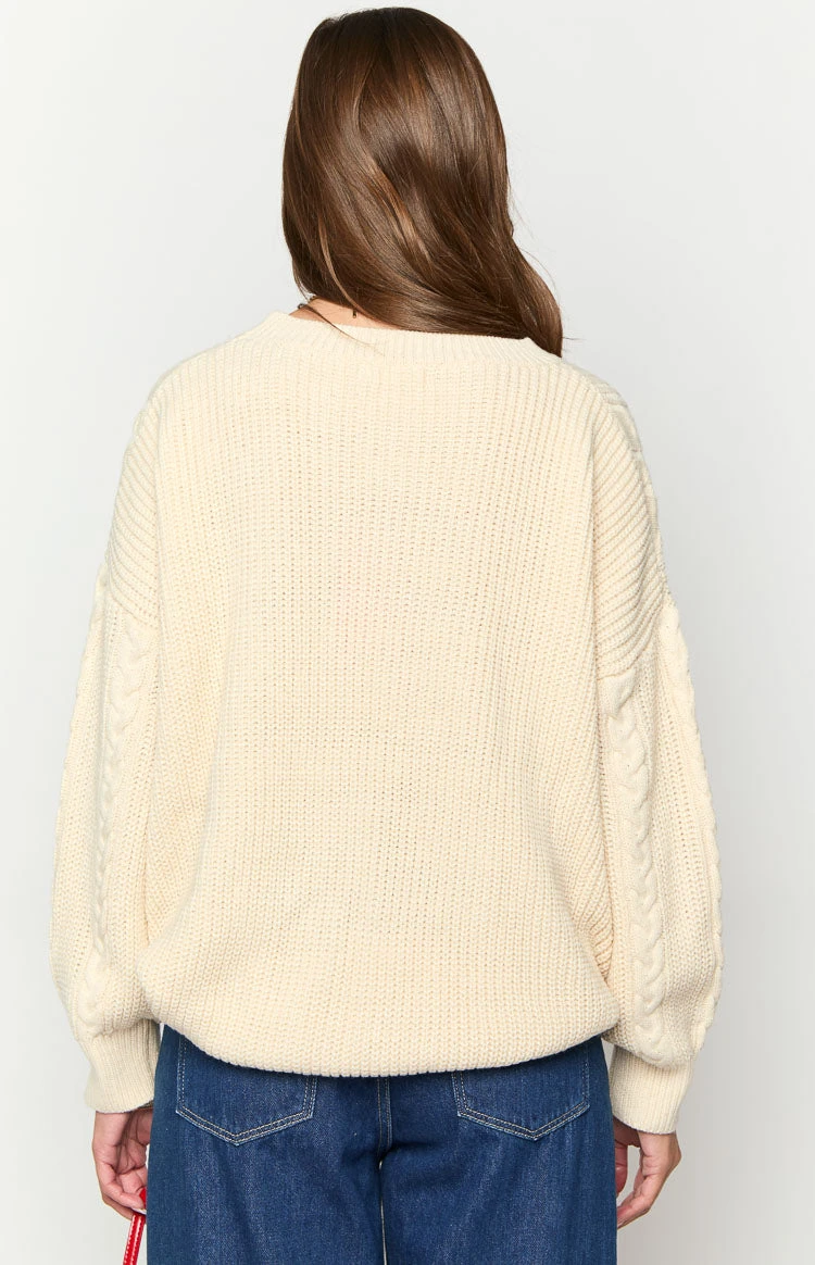 Alex Cream Oversized Sweater - Image 4