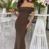 Amabella Brown Maxi Dress