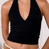 Amora Black Crop Top