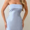 Annie Blue Strapless Mini Dress