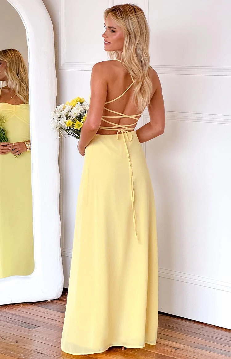 Arabelle Yellow Maxi Dress - Image 9