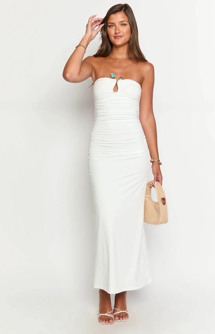 Ark White Strapless Maxi Dress - Image 2