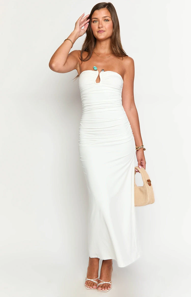 Ark White Strapless Maxi Dress - Image 3