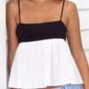 Ashka White Contrast Top