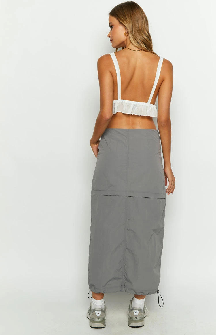 Astin Grey Cargo Midi Skirt - Image 10