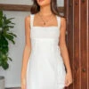 Avi White Chiffon Mini Dress