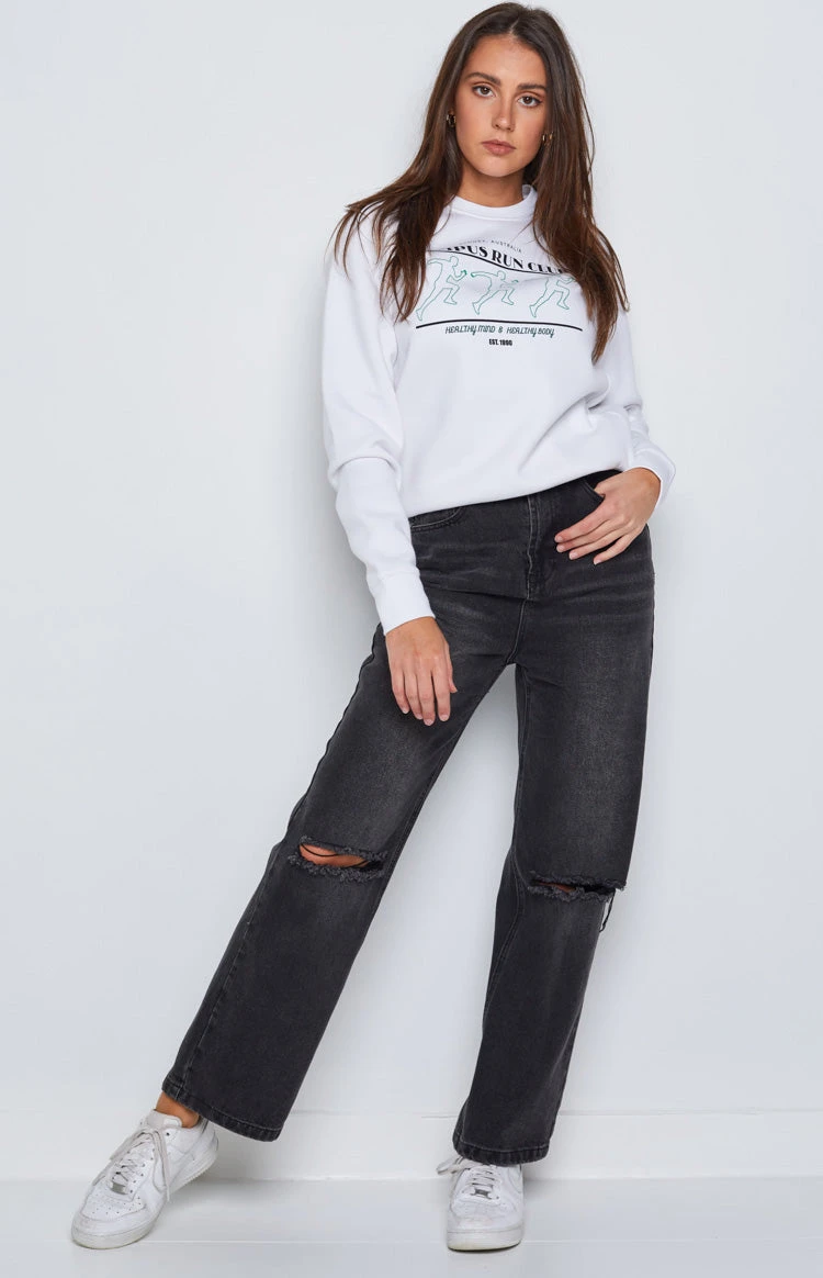 BB Run Club White Sweater - Image 3