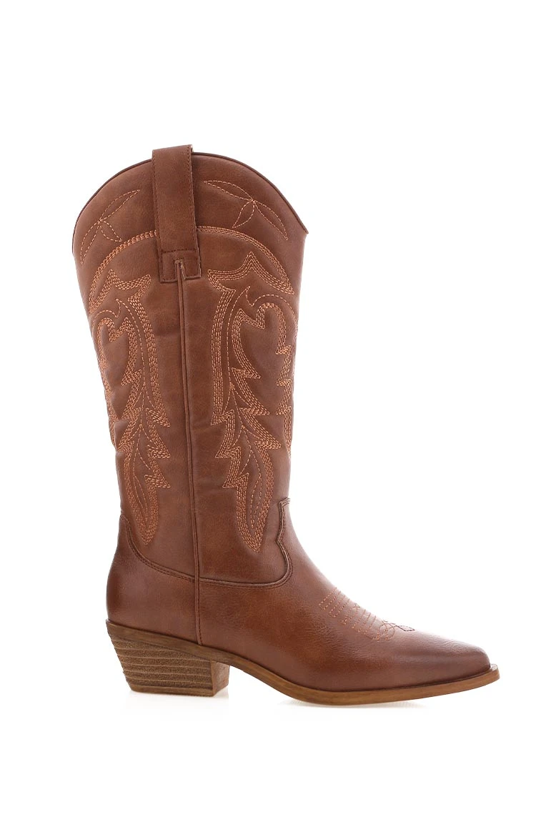 Billini Ottile Tan Cowboy Boots - Image 2