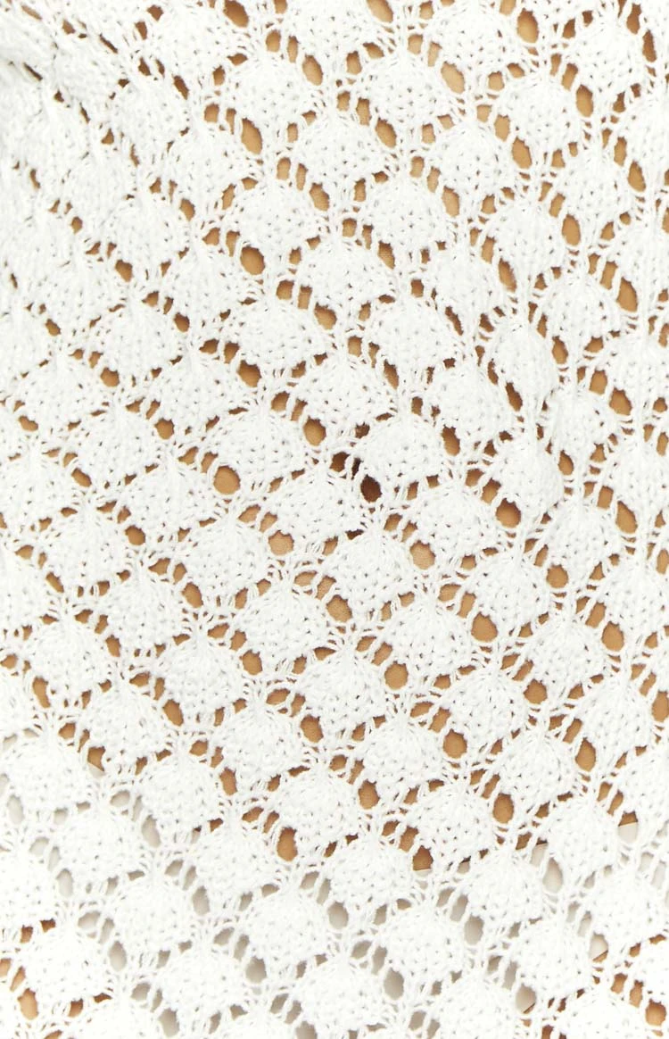 Courtney White Knit Mini Dress - Image 6