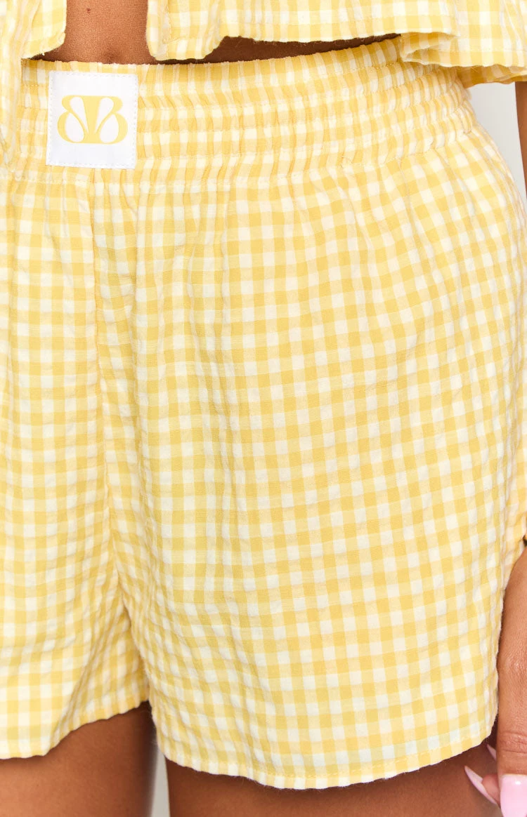 Baxter Yellow Gingham Shorts - Image 7