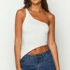 Beauty White One Shoulder Top