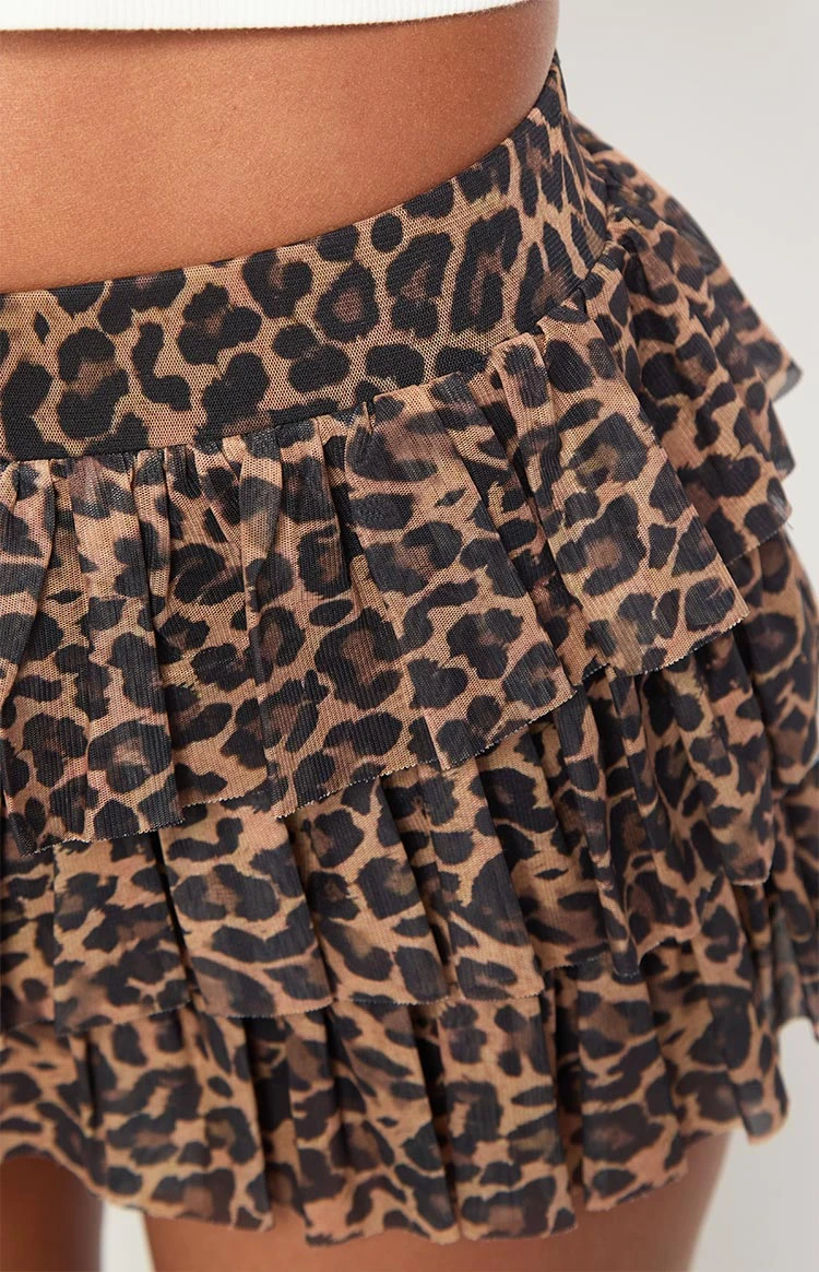 Belle Leopard Ruffle Shorts - Image 6