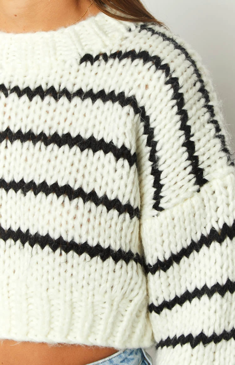 Belmont White Striped Sweater - Image 9