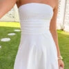 Benji White Strapless Mini Dress