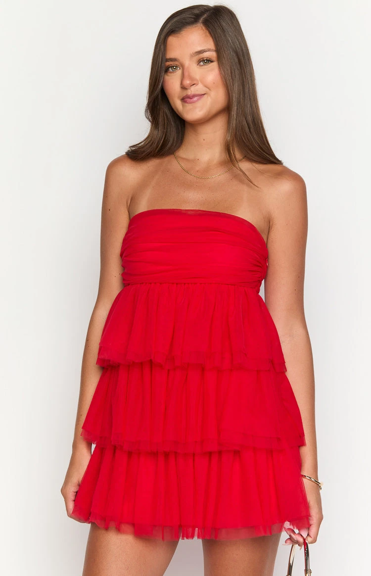 Birthday Girl Red Mini Party Dress - Image 2