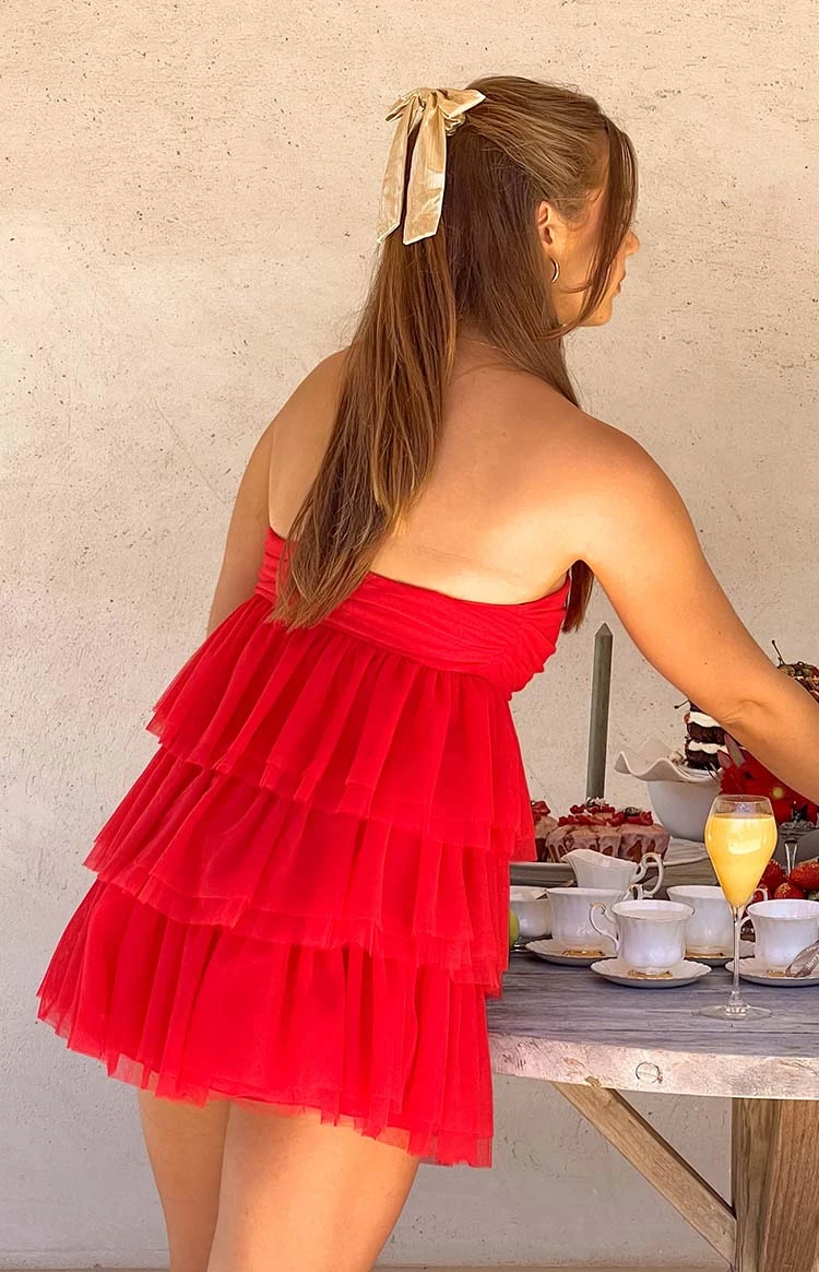 Birthday Girl Red Mini Party Dress - Image 8