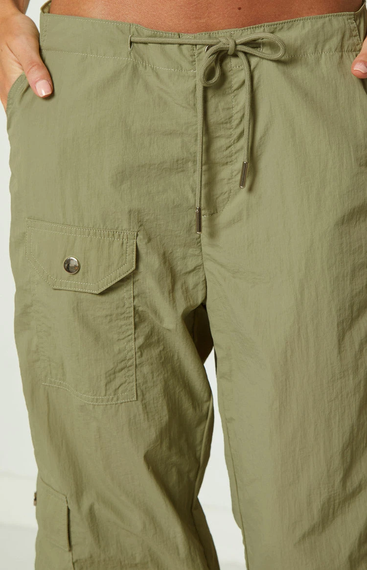 Blaise Khaki Parachute Pants - Image 6