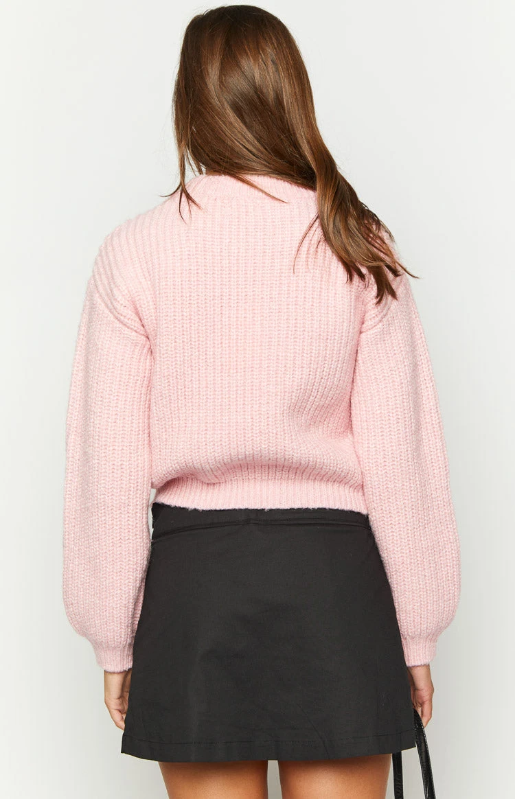 Blush Bliss Pink Knit Sweater - Image 5