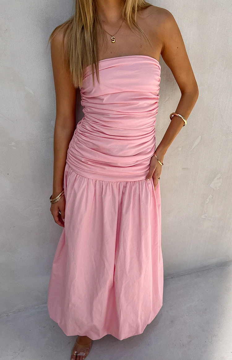 Boulevard Pink Strapless Maxi Dress - Image 7