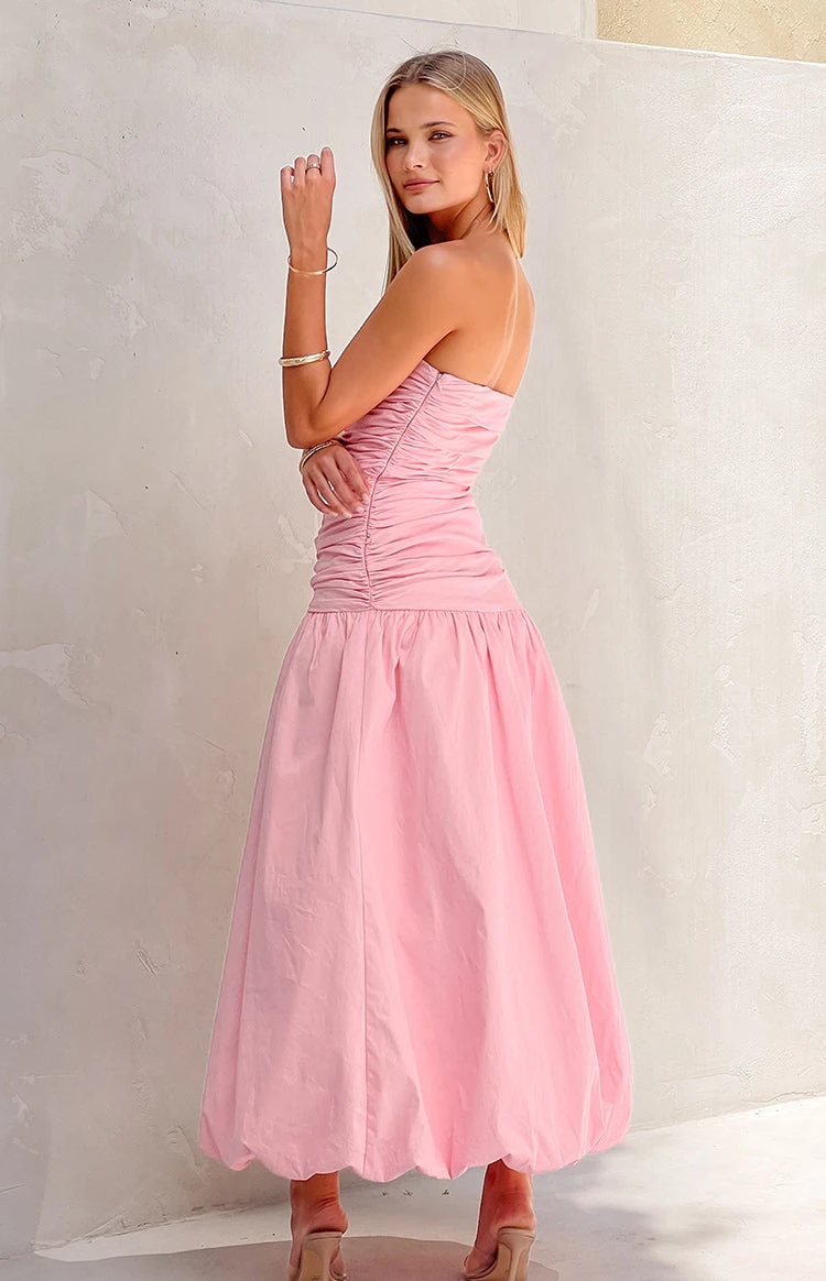 Boulevard Pink Strapless Maxi Dress - Image 8