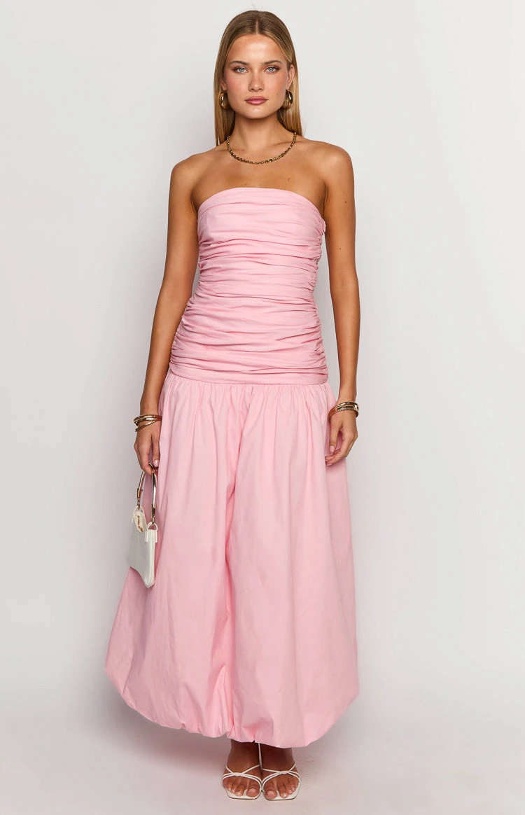Boulevard Pink Strapless Maxi Dress - Image 2