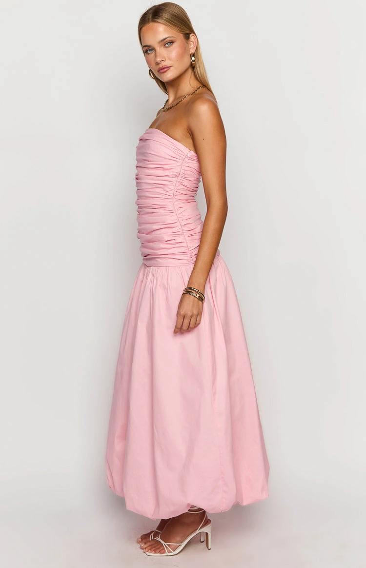 Boulevard Pink Strapless Maxi Dress - Image 4