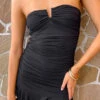 Braxton Black Strapless Mini Dress