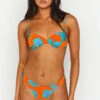 9.0 Swim Bronte Orange Floral Bikini Top
