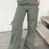 Beginning Boutique Bronx Khaki Drawcord Cargo Pants