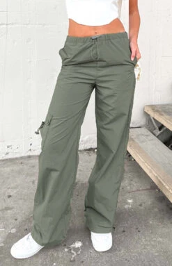 Beginning Boutique Bronx Khaki Drawcord Cargo Pants