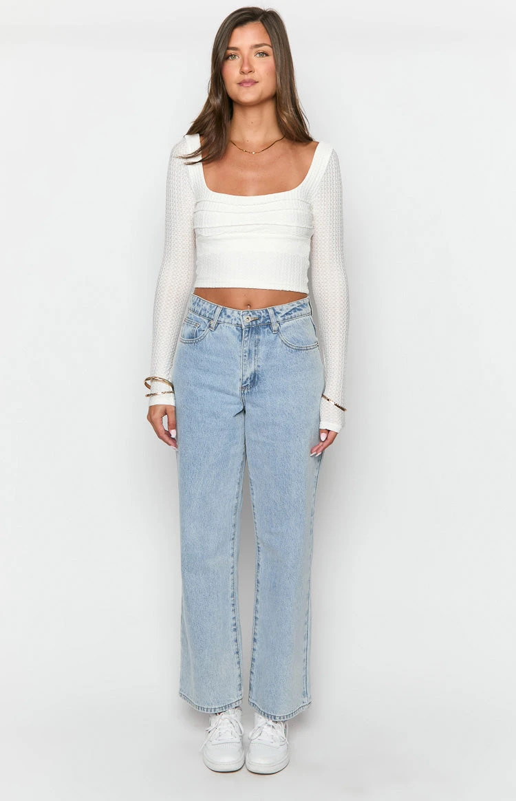 Calliope Light Wash Mid Rise Slouchy Jeans - Image 2