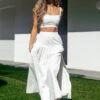 Cosmos Maxi Skirt White