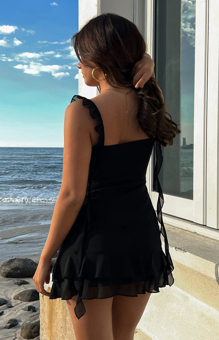 Caspian Black Chiffon Top - Image 6