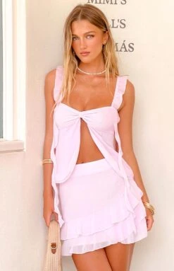 Caspian Pink Chiffon Top