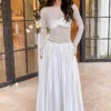 Clementine White Maxi Skirt