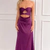 Coco Purple Strapless Maxi Dress
