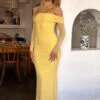 Coraline Yellow Long Sleeve Maxi Dress