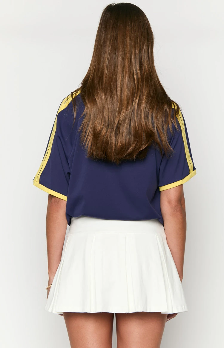 Deluca White Pleated Mini Skirt - Image 5