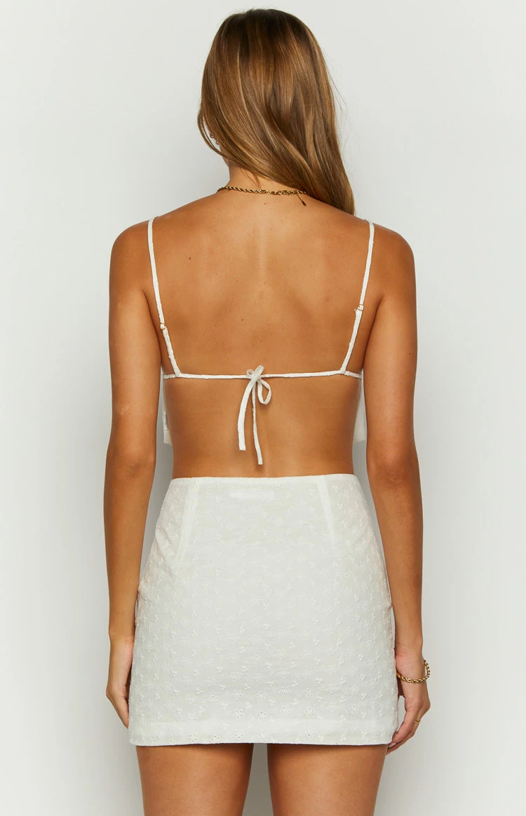 Dallas White Mini Skirt - Image 6